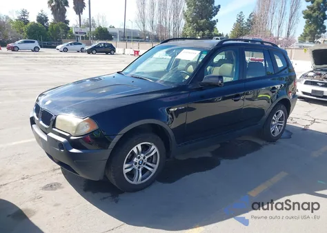 2005 BMW X3 3.0I z USA, uszkodzony, nr VIN WBXPA93495WD05652